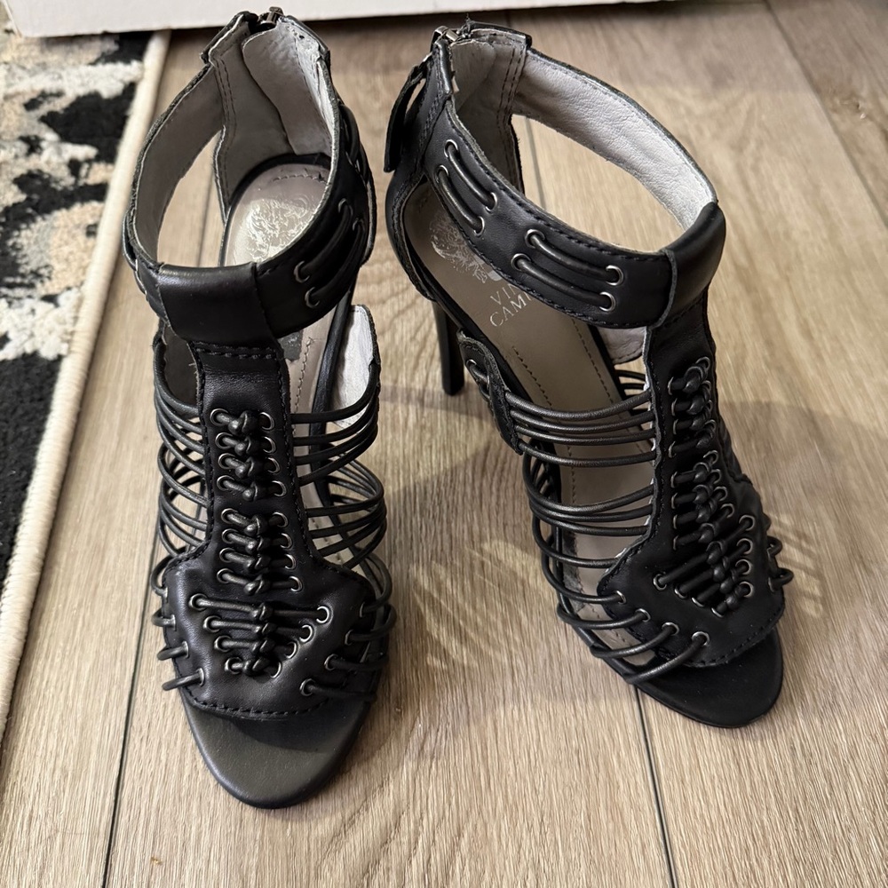 Elegant Black Strappy Heels